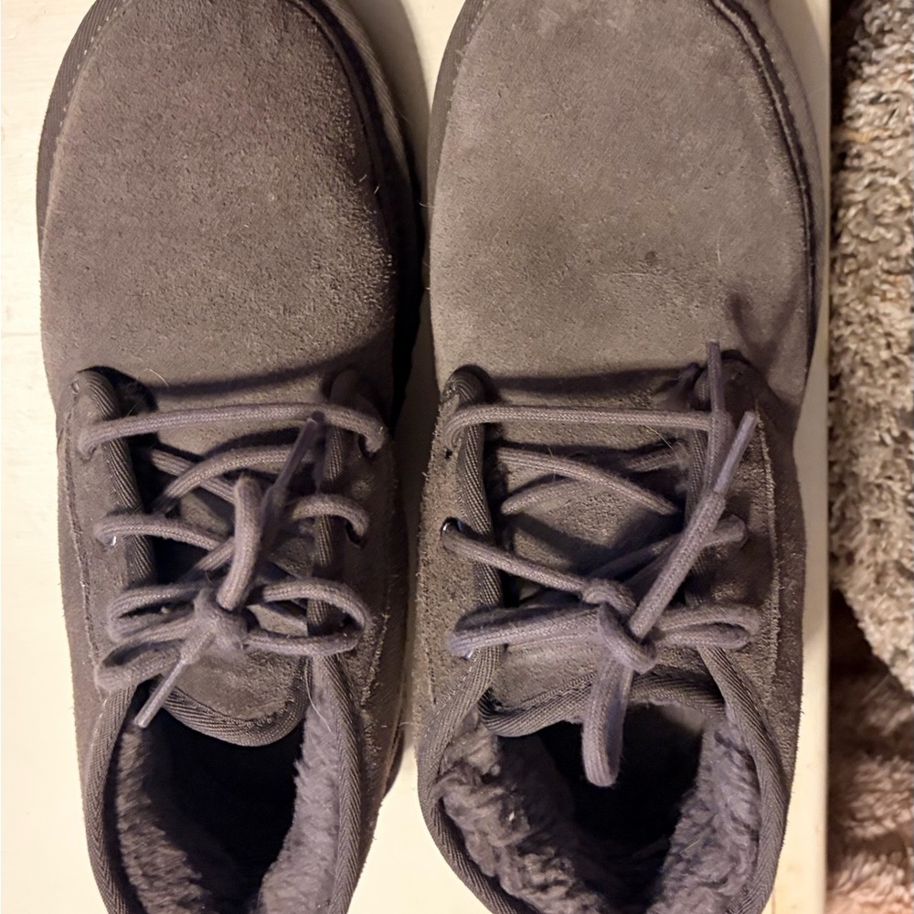 Uggs Gray Suede Lace-Up Boots